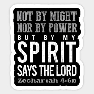 By My Power Says the Lord - distressed, Scripture Design Sticker